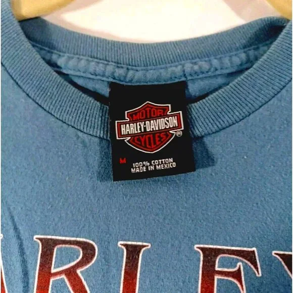 Y2k Harley Davidson T Shirt Motorcycles "Classic Models" Blue Mens Mediu… - Picture 4 of 7